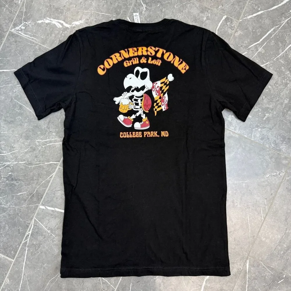 Barstool Sports Best Bar Cornerstone Grill And Loft College Park MD Black Tshirt